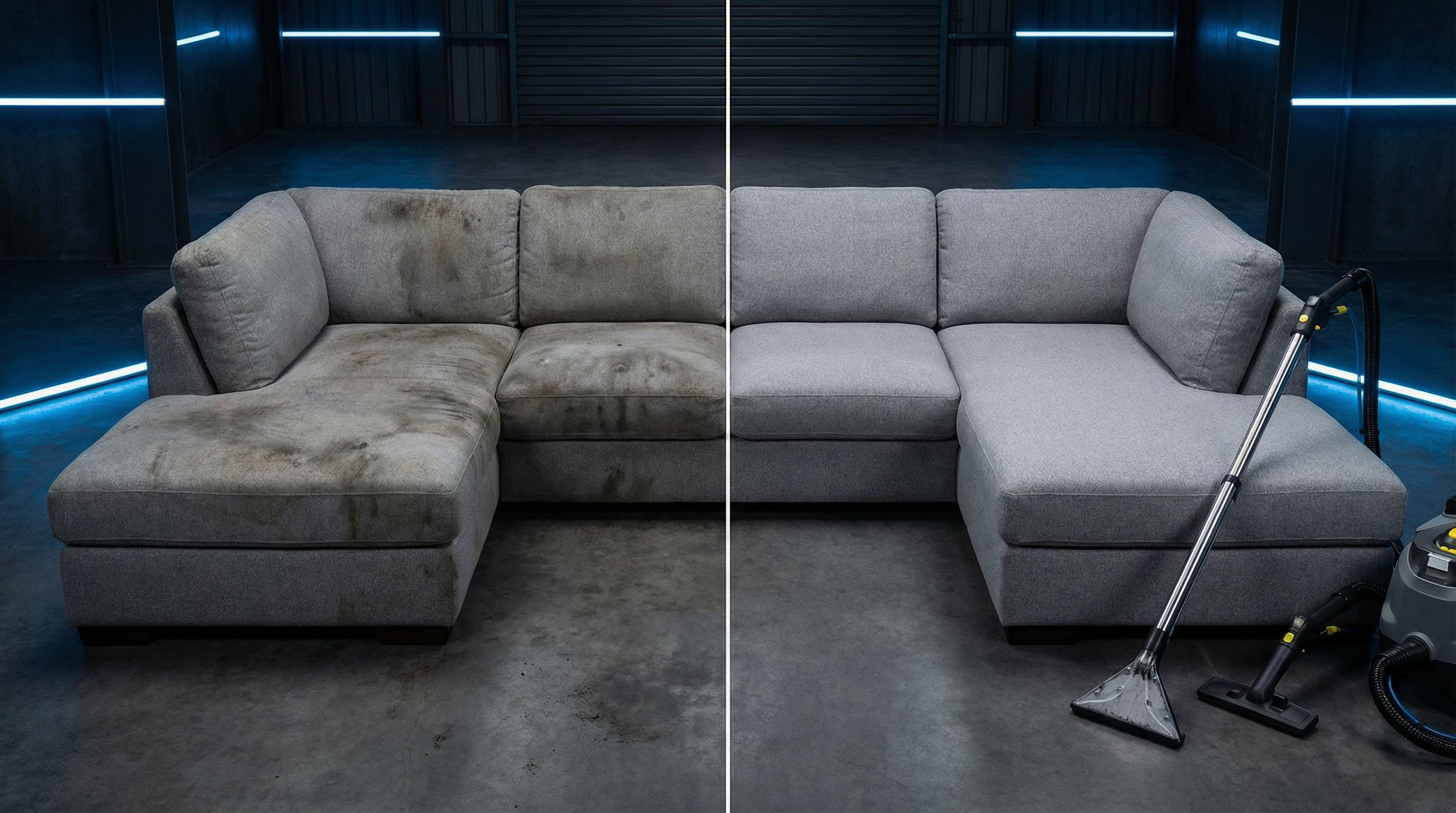 Antes e depois higienização